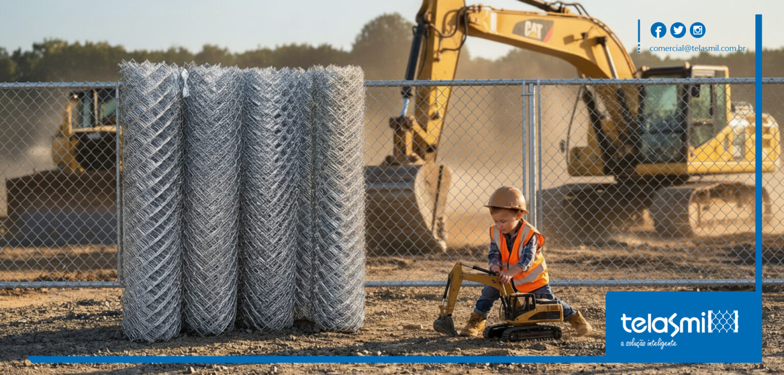 Tela Losangular para construção cívil